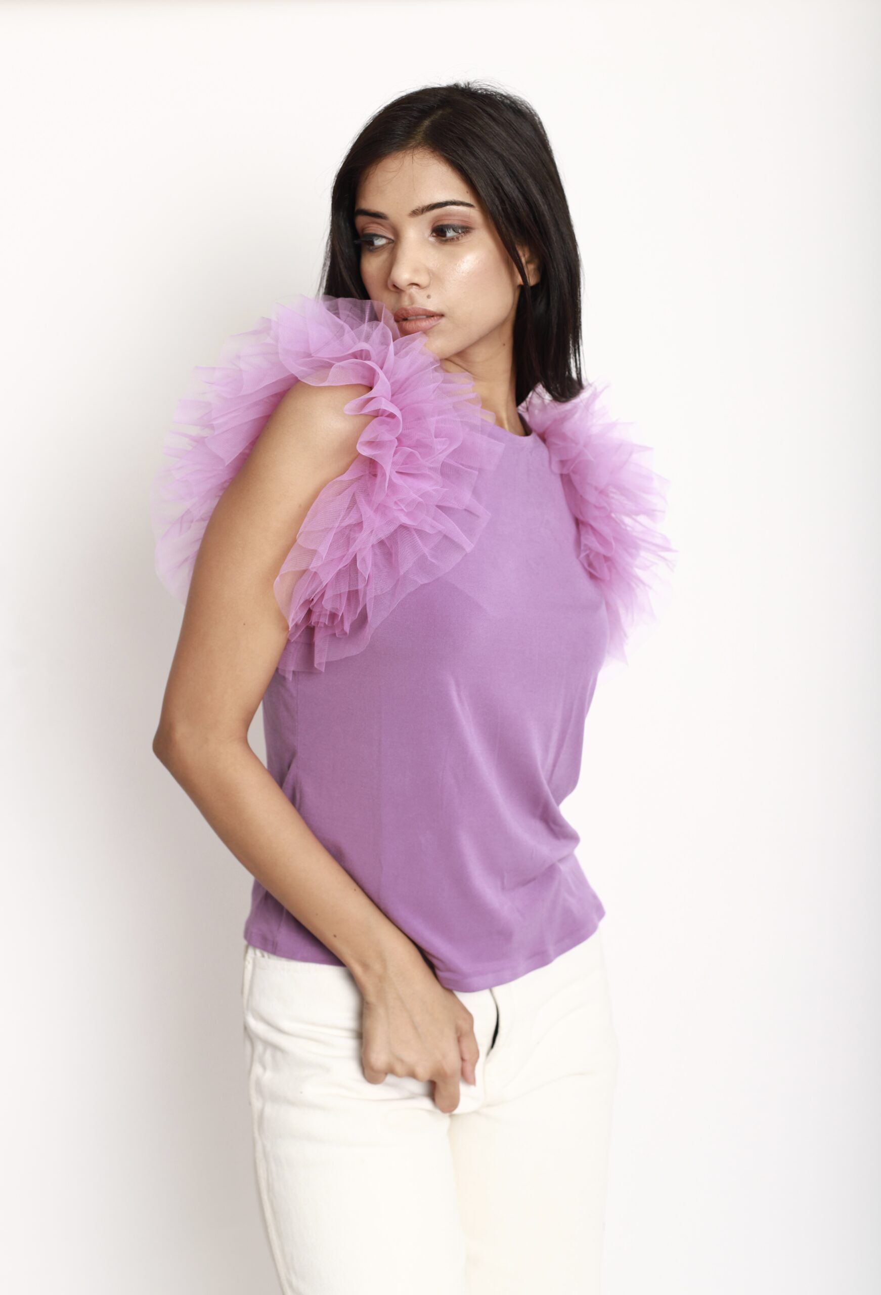 Lilac Ruffle Top