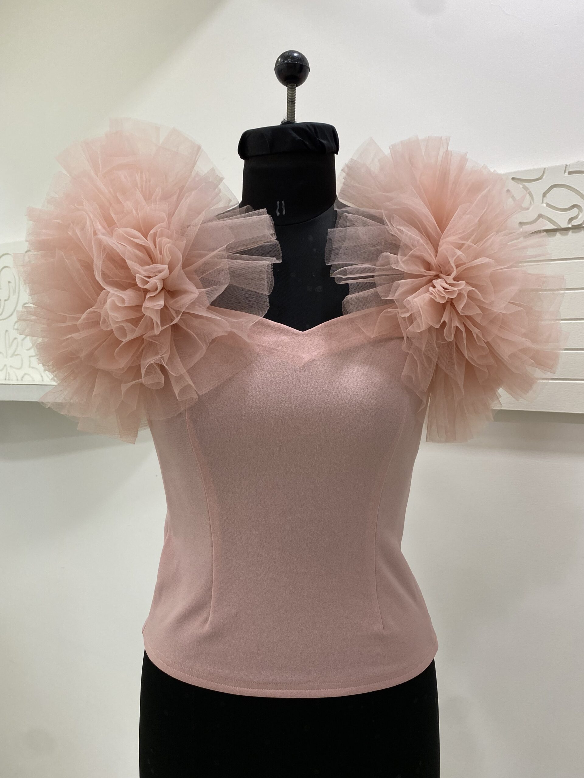 Jazzy Peach Ruffle Top