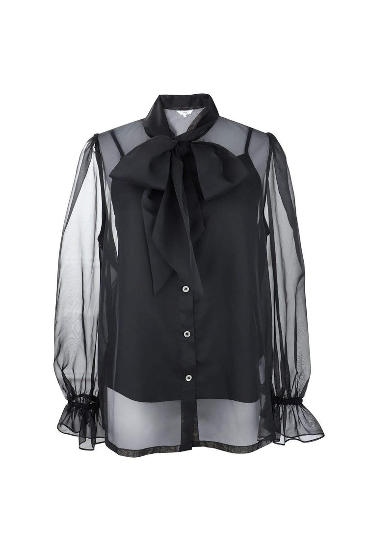 Black Sheer Blouse - Image 6