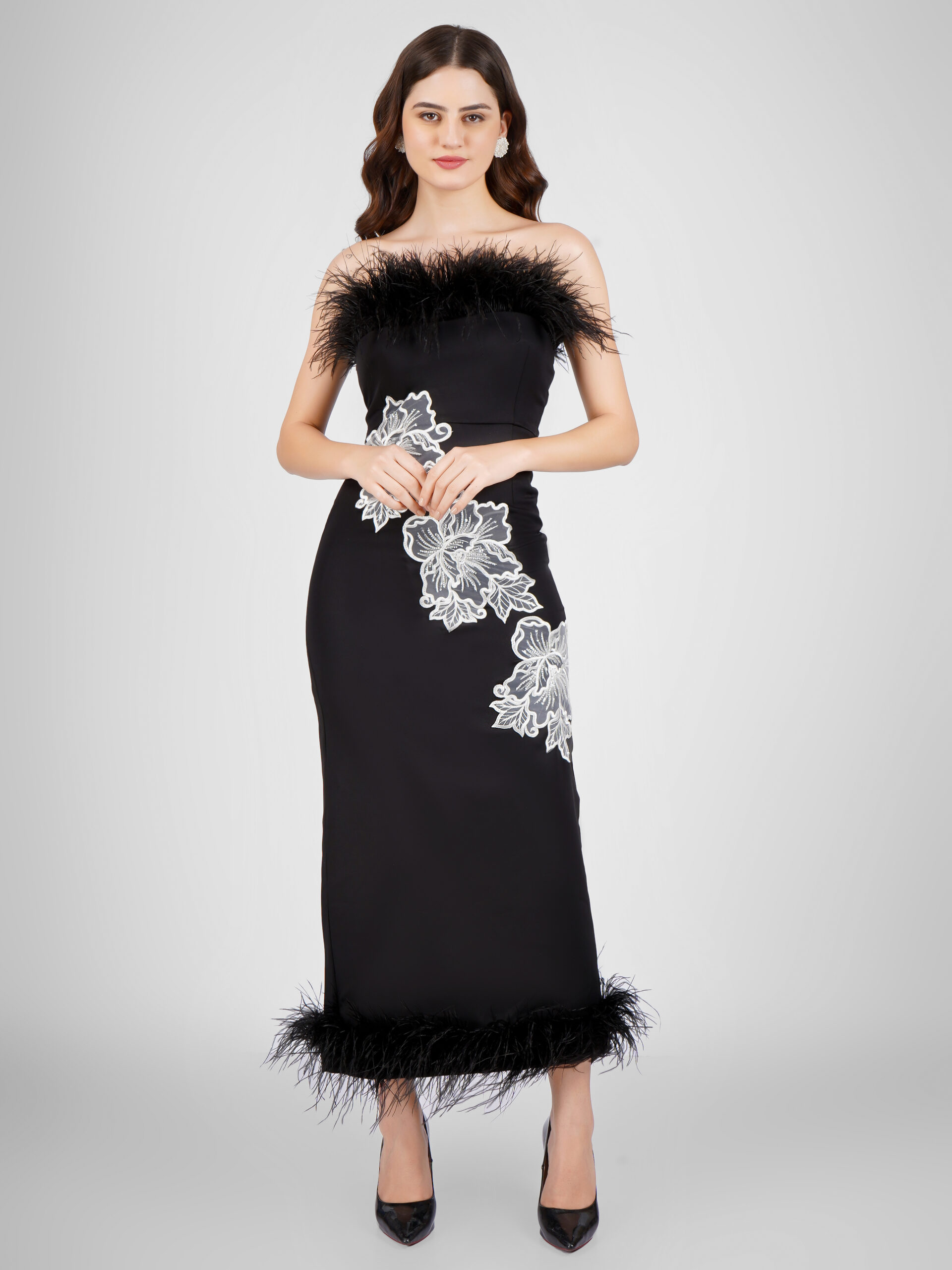 Black Bloom Dress - Image 6