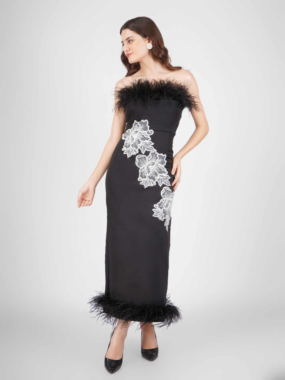 Black Bloom Dress - Image 5