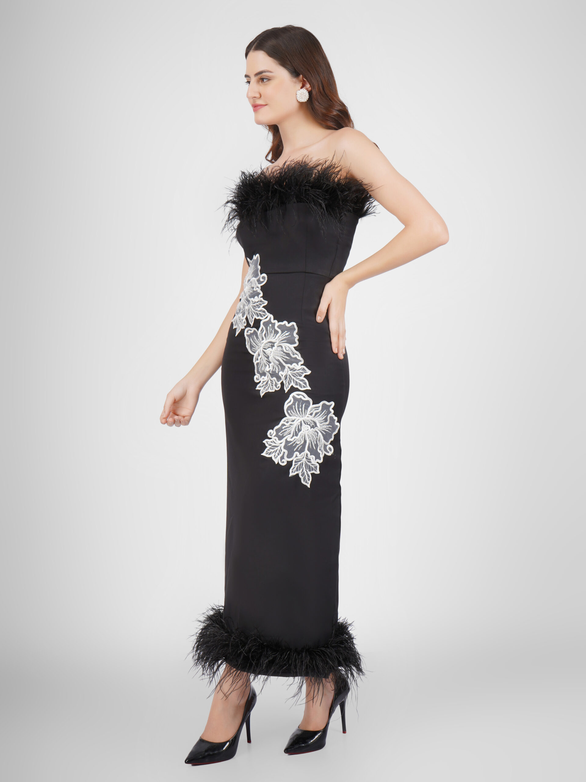 Black Bloom Dress - Image 2