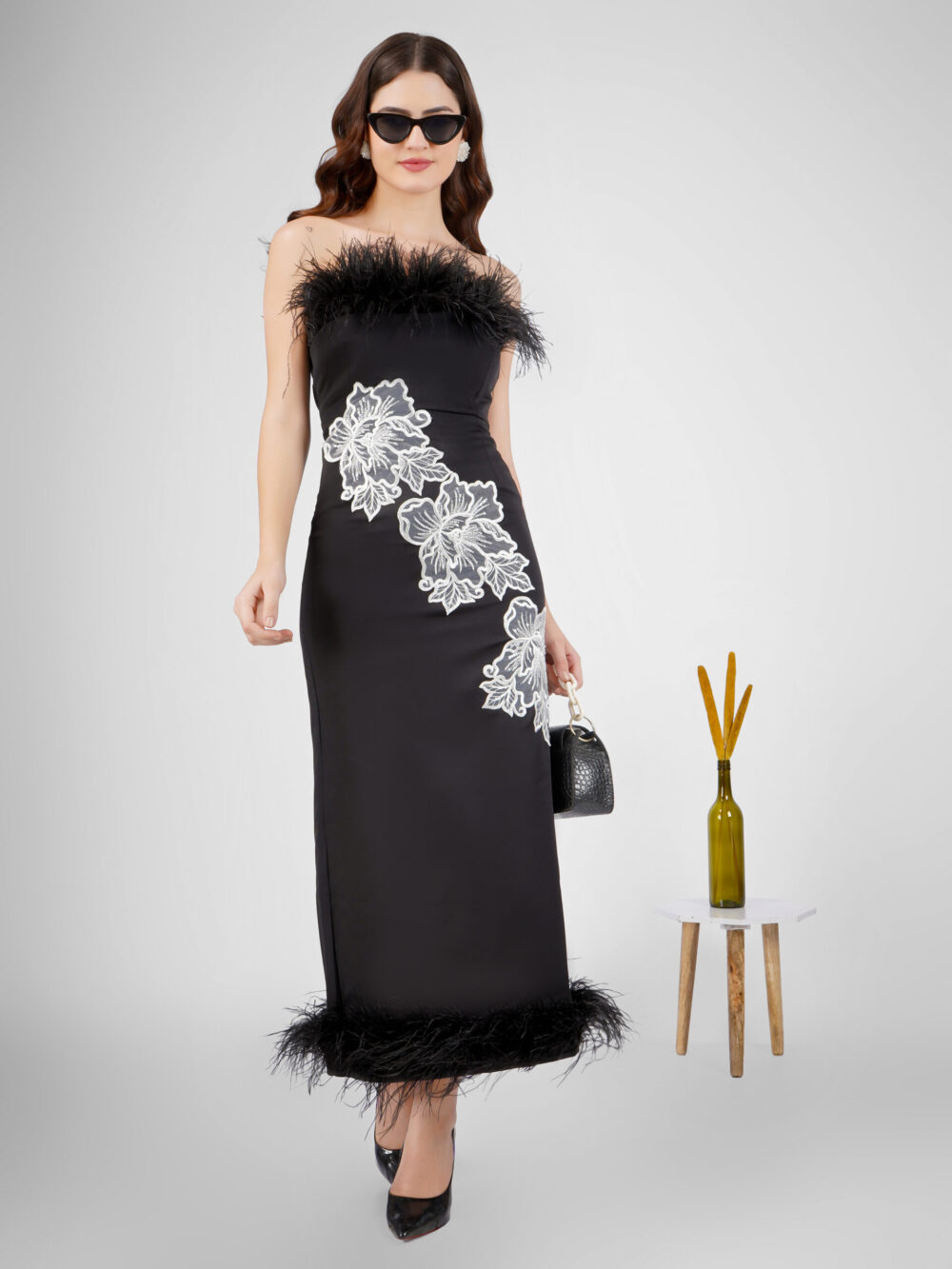 Black Bloom Dress