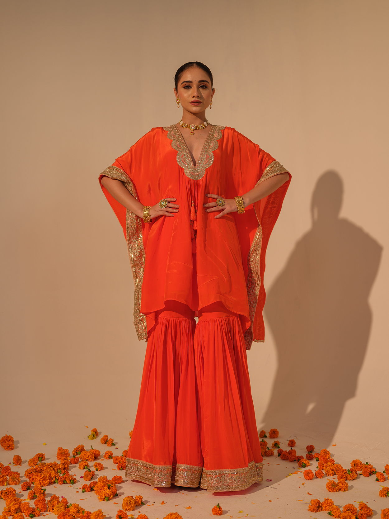 Exclusive Kesariya Sharara Set