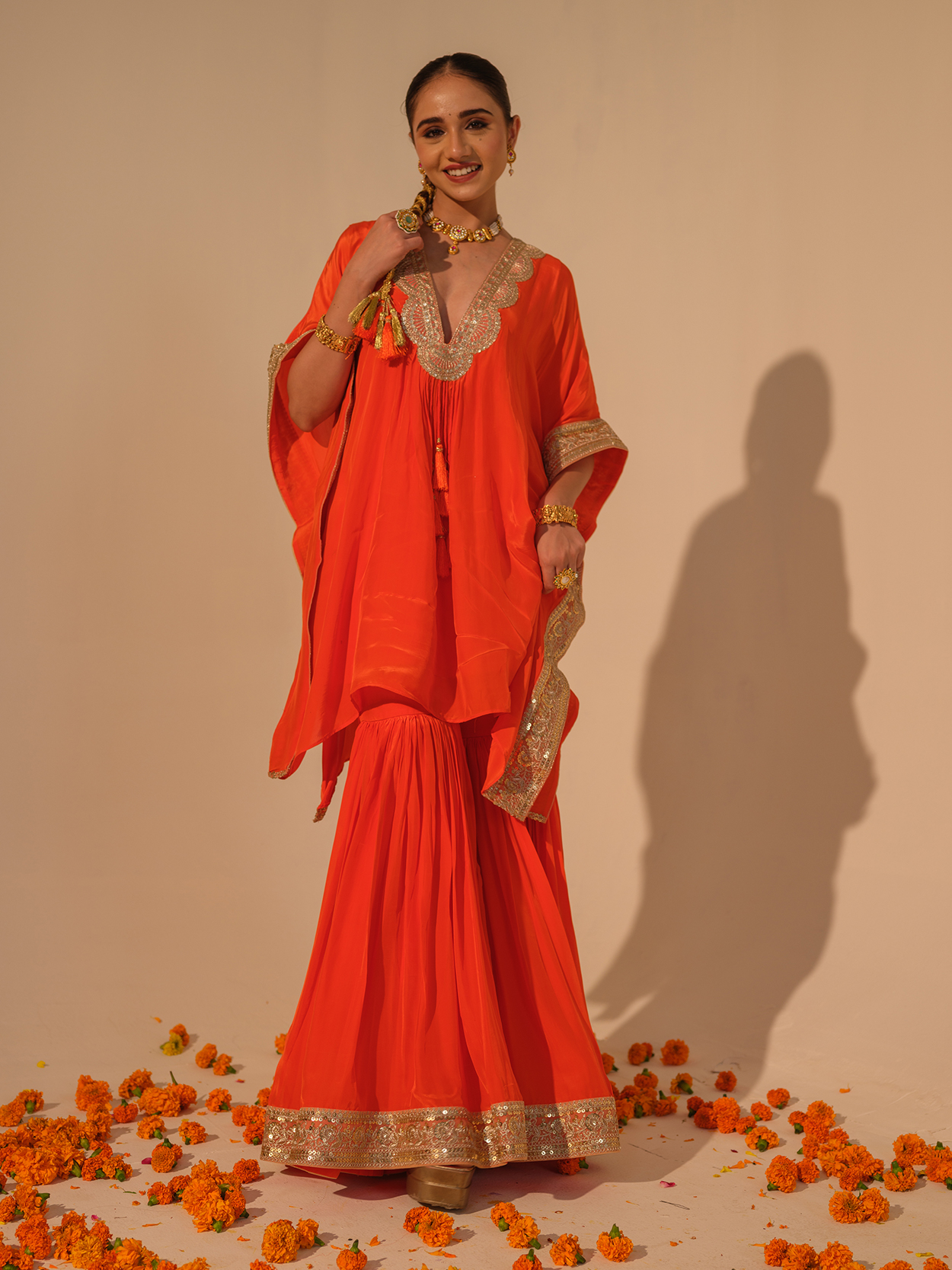 Exclusive Kesariya Sharara Set - Image 3