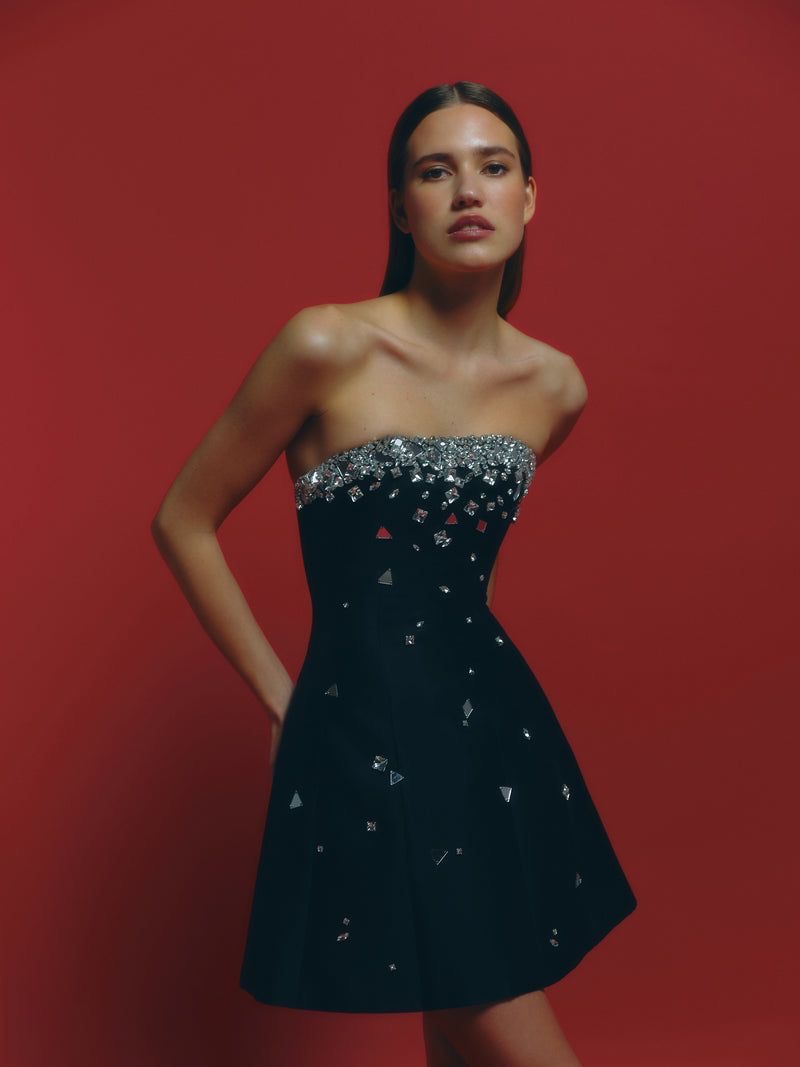 Crystal Embellish A-line Dress - Image 2