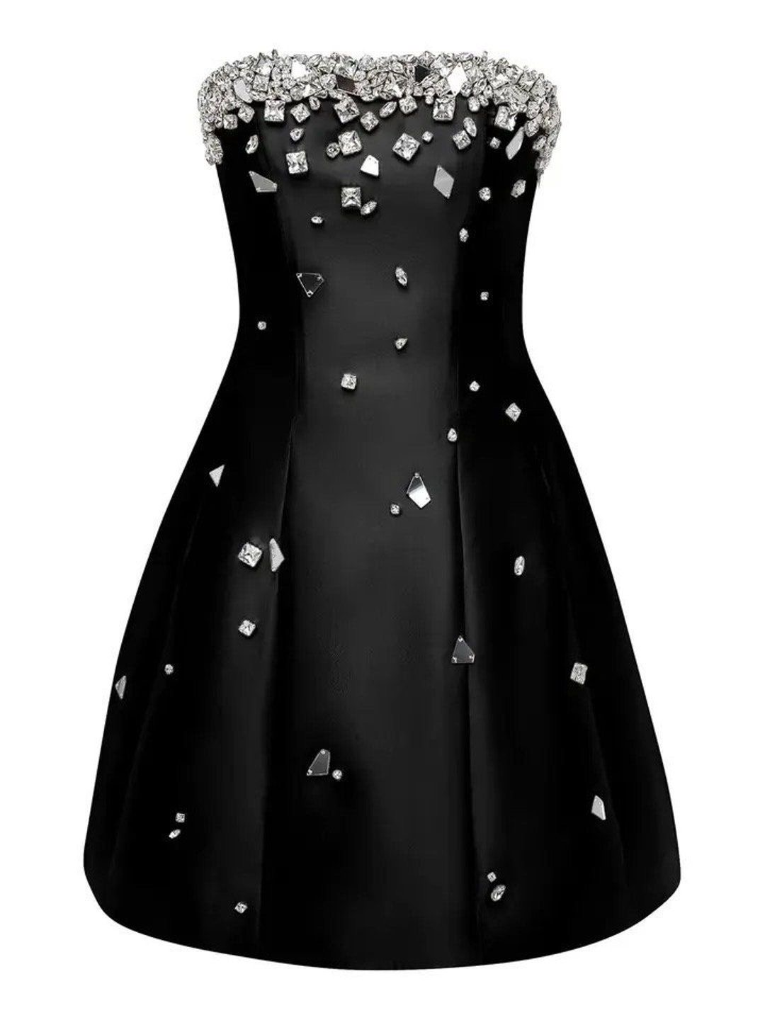 Crystal Embellish A-line Dress - Image 6